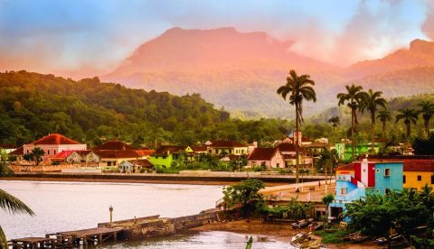 Coastline view of Sao Tome and Principe